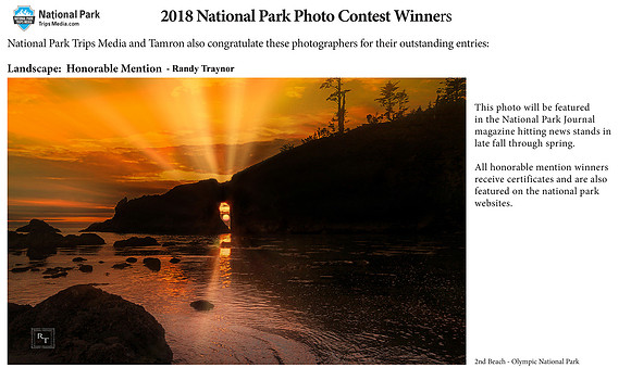 2018 - National Parks Contest